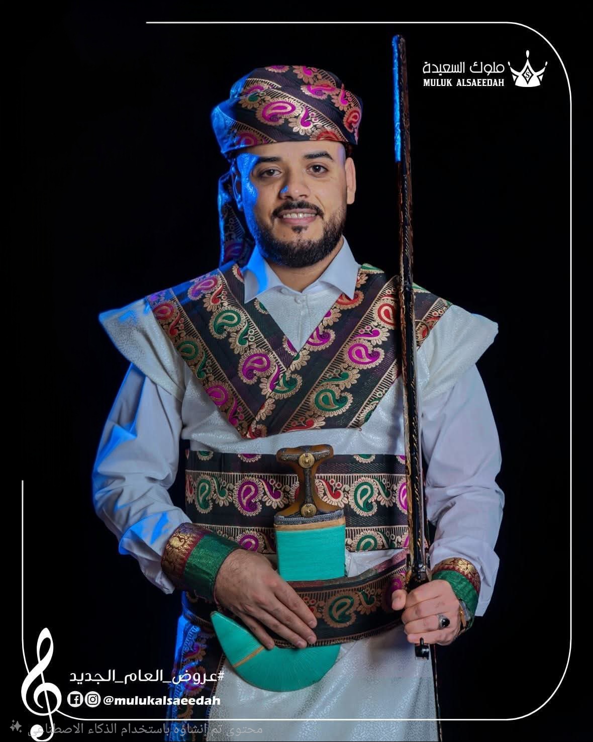 عمامة ملونة بأناقة